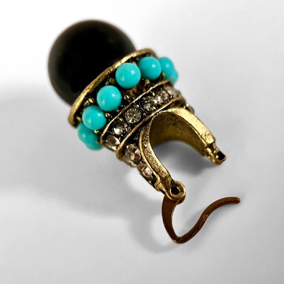 Zara Resin Drop Pavé Earrings - Picture 3 of 4